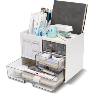 318944C - Porte-Courrier Tangerine - 25 x 10 x 14 cm - Piqûres Sellier Orange - Extérieur Simili Cuir - Collection Home Office rama - Organisation de Bureau & Rangement Design - Neuf