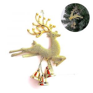 No&euml;l Suspendus Ornements en Creux Cerf Renne Bell Conception de l'Arbre de No&euml;l Decoration3pcs-multicolore NIUNIU - Neuf