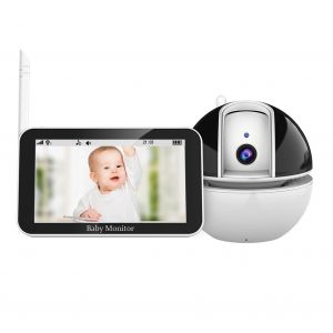 Psabm520, Moniteur De B&eacute;b&eacute; Ips 5 Pouces Avec Cam&eacute;ra Infrarouge 1080p Pour La Vision Nocturne, Audio Hd Bidirectionnel, Support Micro Sd (4-32 Go), T&eacute;l&eacute;commande Vox, Cam&eacute;ra De Balancement 2,4 Ghz, - Neuf