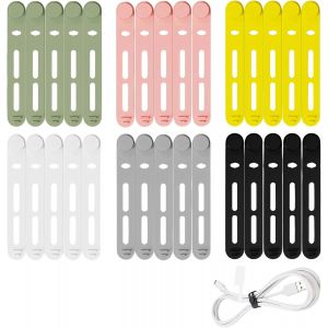MEVRONISSHOP-30 Organisateur de Cable, Range Cable Bureau, Enrouleur de C&acirc;bles R&eacute;utilisable, Organisateur &eacute;lastiques pour Organiser les C&acirc;bles de Charge, Audio et R&eacute;seau - Neuf
