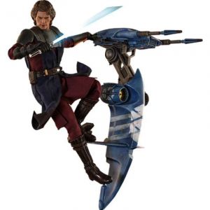 Figurine Hot Toys Tms020 - Star Wars : The Clone Wars - Anakin Skywalker And Stap Deluxe Version - Neuf