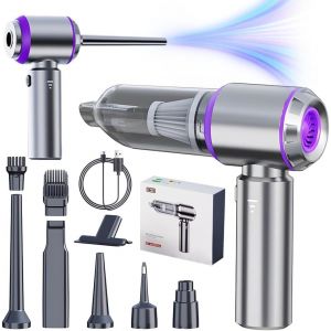 lbgwp60-Aspirateur À Main Portable Aspirateur Sans Fil 15000Pa Aspirateur De Voiture Puissant Avec Usb Charge Rapide & Batterie 6000Mah, 4 En1 Aspirateur Multifonctionnel Pour Voiture/Bureau/Maison - Neuf