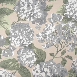 Tissu Jacquard Au M&egrave;tre &Agrave; Motif Hortensia - Neuf