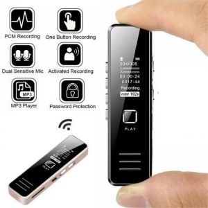AvanC Mini Dictaphone Numérique Enregistreur Vocal MP3 Pour Réunions Entrevues Noir - Neuf