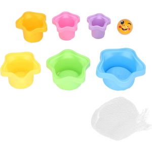 Chenquansarl-Jouets Pour Tout-Petits 16 × 13 × 13 6 Pièces Tasses Empilables Trou De Vidange Bricolage Éducatif Forme Sûre Matière Plastique Jouets De Nidification Pour Bébé Pour Les Âges - Neuf