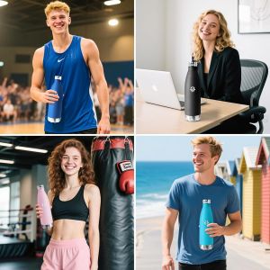 Gourde Isotherme Enfant 500ml, Acier Inoxydable 18/8, Bouteille Isotherme, Sans Bpa, Gourde Enfant, , Water Bottle, &Eacute;tanche Double Isolation, Bouteille Inox Pour Camping, &Eacute;cole, Gym - Neuf