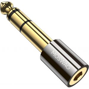 6.35mm Male To 3.5mm Female Stereo Jack Adapter,3.5mm To 6.35mm Gold Plated Adapter For Guitar Cord,Mobile Phone,Desktop,Laptop (1 Pack) - Neuf