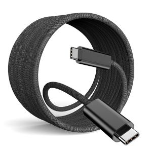 AER-Câble USB C vers USB C extra long 4 m 60 W - Câble de charge rapide tressé de type C pour iPhone 16/16Plus/16Pro/Max, MacBook Pro/Air, iPad Pro/Air/Mini, Samsung, Pixel, ordinateur portable - Neuf