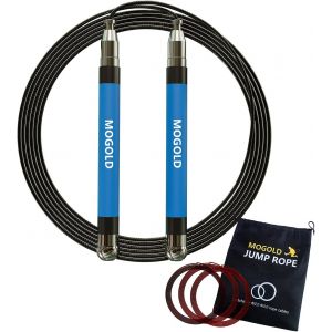 Meimie-Corde À Sauter Crossfit Pour Homme/Femme/Enfant-Design À Vis-Double Roulement À Billes-Poignée Durable En Silicone Etmétal Avec Corde À 4 Vitesses-Parfait Pour La Boxe,Mma,Double - Neuf