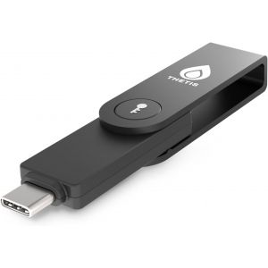 CMJAAGUR-Clé De Sécurité Pro-C Fido2 Avec Usb C Et Nfc, Application D'Authentification Totp/Hotp, Authentification À Deux Facteurs Fido 2.0 2Fa Mfa, Fonctionne Avec Windows/Macos/Linux/Gmail[M524] - Neuf