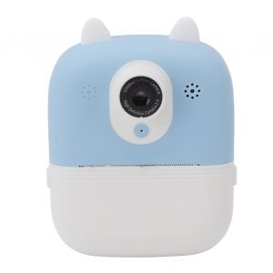 HJLIAN Appareil photo instantane 2,4 pouces HD pour enfants, appareil photo numerique instantane a double objectif, impression instantanee, pour la maison et les voyages, bleu - Neuf