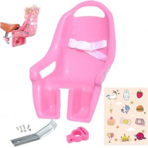 Siège De Vélo Pour Poupée Pour Vélo De Fille,Accessoires De Vélo Pour Enfants,Porte-Poupée Compatible Avec Les Poupées De Taille Standard Et Les Animaux En Peluche - Neuf
