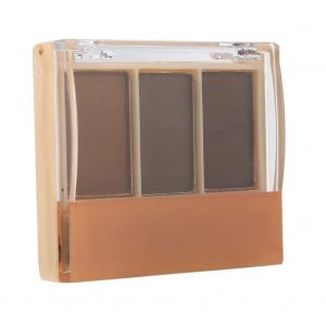 1Pc 3 Couleurs Longue Dur&eacute;e Maquillage Sourcils Ombrage Palette Poudre Cosm&eacute;tique Avec Pinceau Set (3 #) - Neuf