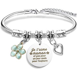 Eryi-Cadeau Maman Anniversaire Bracelet Femme Cadeau Fete Des Meres Cadeau Anniversaire Maman Idée Cadeau Femme Anniversaire Original Cadeau Pour Maman Cadeau Personnalisé Femme Cadeau Mere Belle Mer - Neuf