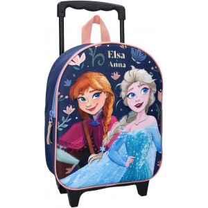 KALSC-Sac À Dos À Roulettes 3D La Reine Des Neiges Pour Fille-Enfant-Ecole-Maternelle-Garderie-Cartable Fille-Taille 32 Cm-Bretelles Réglables¿Roulettes¿Idée Cadeau - Neuf