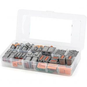 188pcs Deutsch Dt Kit De Connecteur Gris Avec 16 Contacts Solides Dans Configurations &Agrave; 2,3,4,6,8 Et 12 Broches - Neuf
