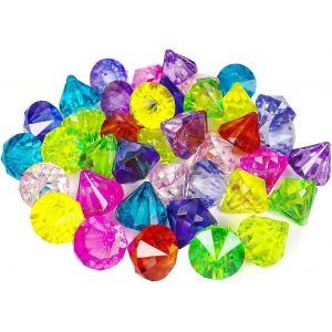 Gemmes de diamant acrylique,pierres pr&eacute;cieuses multicolores pour les enfants,pirate de f&ecirc;te bijoux artificiels tr&eacute;sor pour la d&eacute;coration de la maison - Neuf