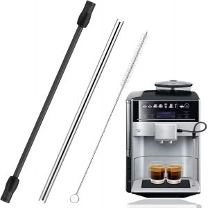 KAL-Tuyau À Lait En Acier Inoxydable Et Brosse De Nettoyage -Pièce De Rechange -Compatible Avec Eq 6, Eq6 Plus S700, Veroaroma, Accessoires Pour Machine À Café Automatique - Neuf