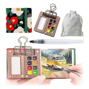 Palette De Peinture De Voyage,Mini Ensemble De Peinture Aquarelle,Palette De Peinture Portable Pour Voyage,Palette De Peinture Aquarelle - Neuf