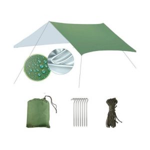 Bâche De Camping Imperméable 3 X 3 M - Abri Extérieur Résistant Aux Uv Pour Hamacs, Tentes Et Pique-Niques - Installation Rapide Et Portable - Neuf