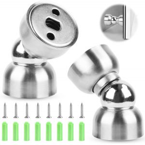 LETNERNY-Lot De 2 Butoirs De Porte Magnétiques En Acier Inoxydable - Mini Butoir De Porte Magnétique - Support Mural - Butoir De Porte Extérieur Pour Chambre À Coucher, Bureau, Salle De Bain - Neuf