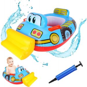 Cap-Bouée Pour Bébé, Style De Voiture Bouée Siège De Piscine Bouée Gonflable Flotteur De Natation Flotteur De Piscine ¿Bouée De Dessin Animé Équipement De Natation Aide À La Nage Pour Enfant - Neuf