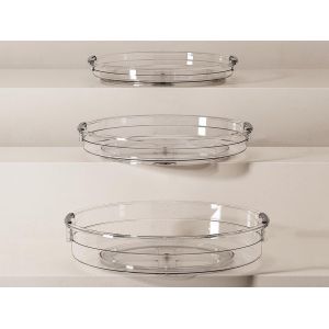 Plateau Tournant Transparent &Agrave; &Eacute;pices - Lot De 3 - Neuf