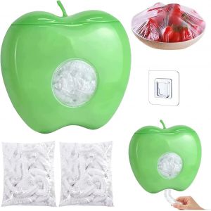 SJZG-Bo&icirc;te De Rangement Pour Film Alimentaire,Avec 200 Sachets Couvertures Alimentaires,Ensemble De Film Plastique Alimentaire,Distributeur De Film Alimentaire,Rangement Sac Plastique Mural - Neuf