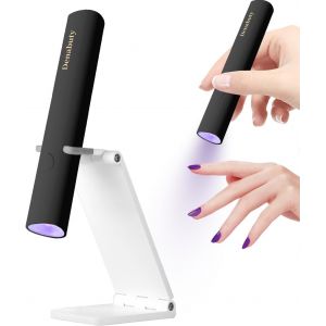 Uur-Lampe U V Ongles Gel, Mini Lampe Uv Led 3w Sans Fil, Séchoir À Ongles Efficace Et Rapide Professionnel Avec Usb Rechargeable Portable Pour Gel Pose Americaine, Vernis Semi Permanent Noir - Neuf