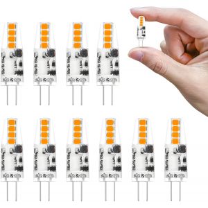 Kalanka-Ampoules Led G4,Blanc Chaud 3000k Ampoules Led 1.6 W 12v Remplacement Des Ampoules Halog&iquest;&iquest;Nes 10w-15w, Pas De Variateur,Petites Ampoules Led Pour Hotte,Cuisine (Lot De 10) - Neuf