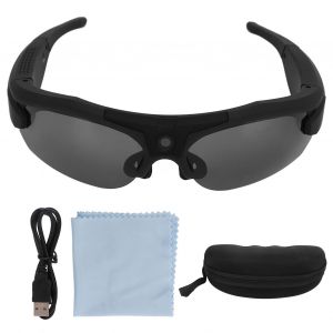 Lunettes de soleil avec camera, enregistreur video numerique HD 1080p, Wi-Fi, pour cyclisme, conduite, randonnee, peche, chasse, noir - Neuf