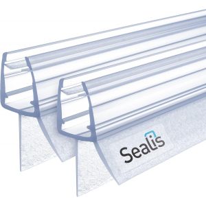2x SEALIS Joint Porte Douche 100 cm|pour Paroi Douche & Pare Baignoire de 5,6,7 et 8 mm d`Epaisseur|Joint Cabine Douche transparent et bourrelet contre les fuites d`eau - Neuf