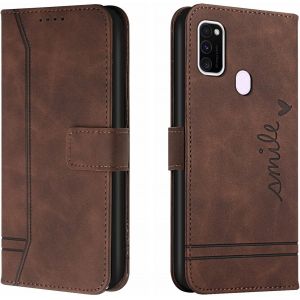 Kal-Coque Pour Samsung Galaxy M30s / M21, Etui Portefeuille Samsung M30s / M21, Protection Etui À Rabat Housse En Cuir Pu Avec Antichoc Tpu [Fermoir Magnétique] Pour Samsung M30s / M21 (Braun) - Neuf