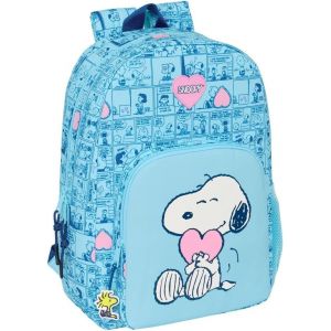 KALSC-Snoopy Love-Sac À Dos D'École,Adaptableu Chariot,Idéal Pour Les Enfants De Différents Âges,Confortable Et Polyvalent,Qualité Et Résistance,Bleu Clair,M,Décontracté - Neuf