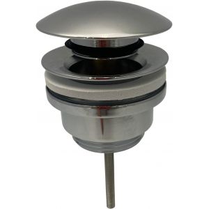 SJZG-Bonde De Lavabo Universelle Click Clack, Compatible Avec Les &Eacute;viers Avec Ou Sans Trop-Plein, Bonde Pop-Up &Agrave; Bouton-Poussoir, Raccord Standard 1,1/4"" U2013 Avec Adaptateur Freeflow (Chrom&eacute;) - Neuf