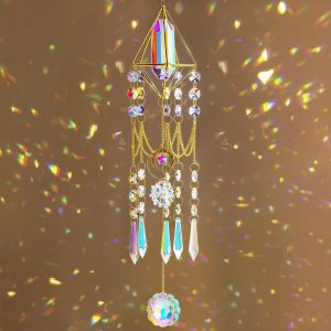 Nouvelhorizonstore-Attrape Soleil En Cristal &Agrave; Prismes Pour Fen&ecirc;tre, Pendentif &Agrave; Suspendre Prismes En Verre, D&eacute;coration, Carillon &Eacute;olien, Attrape Soleil Arc En Ciel Pour Maison, Jardin, Porche - Neuf