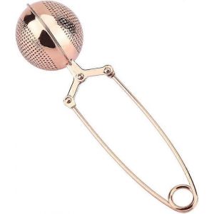 Passoire À Thé,Filtre À Thé En Acier Inoxydable,Infuseur À Boules À Thé Pour L'infusion De Thé En Vrac Et D'épices Chaudes,Avec Longue Poignée,Or Rose - Neuf