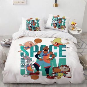 Parure De Lit Space Jam A New Legacy, Ensemble De Literie Exquis, Housse De Couette De Basket-Ball, Ensemble De Couette, Ensemble De Literie, Cadeau D'anniversaire - Neuf