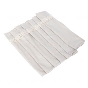 Hjlian Rideau Court En Coton Et Lin Avec Dentelle, Demi-Rideau Decoratif Pour Fenetre, Cantonniere, Cuisine, Cafe, 40 X 135 Cm, Style A - Neuf