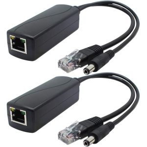 SUBZONAL-Paquet de 2 séparateurs Gigabit PoE, Adaptateur Ethernet 48V à 12V 2A, pour caméra de sécurité AP, Voip et Plus, AV-PS12-G - Neuf