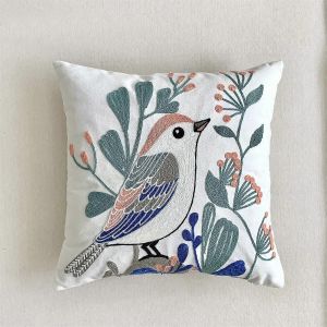 Pastorale Canapé Oreiller 18 x 18 Pouces de Coton, Mélange de Lin Ferme Rustique de Style Décoratif Coussin Pour Canapé - Neuf