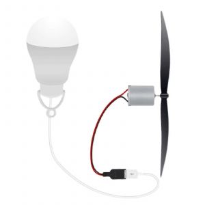 Kit de générateur d'énergie éolienne bricolage pour un projet de sciences éducatives avec micro-turbine et ampoule LED - Neuf