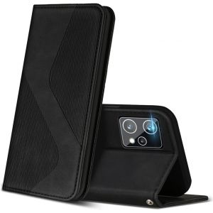 Sjzg-Coque Pour Realme 9 4g / Realme 9 Pro+ 5g, Premium &Eacute;tui Housse En Cuir De Protection Avec [Emplacements Cartes], Clapet Folio Portefeuille Pour Realme 9 4g / Realme 9 Pro Plus 5g (Noir) - Neuf