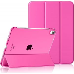 Coque pour iPad A16 11 10 EME G&eacute;n&eacute;ration (2022/20225 10.9/11 Pouces) Housse, Mince Protect &Eacute;tui Arri&egrave;re Translucide pour iPad 11&egrave;me/10&egrave;me G&eacute;n, R&eacute;veil/Sommeil Auto, Rose - Neuf