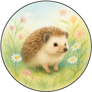 Planche &Agrave; D&eacute;couper Ronde En Verre H&eacute;risson 30 Cm - Neuf