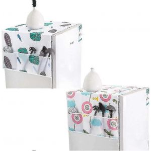 Housse de protection de r&eacute;frig&eacute;rateur 2pcs,housse anti-poussi&egrave;re de machine &agrave; laver,housse de machine &agrave; laver,avec poches de rangement - Neuf