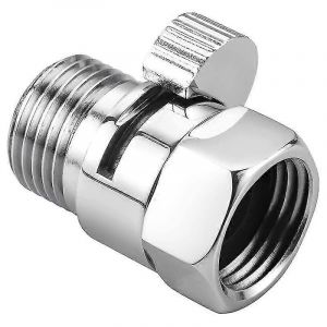 Pomme de douche Vanne d'arr&ecirc;t Vanne de r&eacute;gulation de d&eacute;bit de douche G1/2 R&eacute;gulateur de pression de d&eacute;bit pour douchette &agrave; main Bidet Pulv&eacute;risateur - Neuf