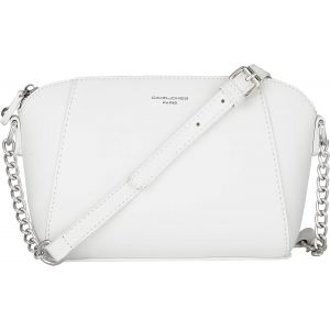 TZF-- Petit Sac Bandouli&egrave;re Femme Trap&egrave;ze - Sac &agrave; Main Cha&icirc;ne Port&eacute; Epaule Cuir PU - Besace Sacoche Crois&eacute; Travers Pochette Soir&eacute;e Mode Travail Shopping El&eacute;gant Tendance Chic, Blanc, Taille, - Neuf