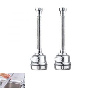 Lot de 2 accessoires de douchette pour robinet d'&eacute;vier de cuisine, tuyau d'extension flexible &agrave; 360&deg; avec r&eacute;glage &agrave; 3 modes - Neuf