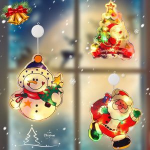 Kal-Led Lumières De Ventouse De Noël, Lustre À Fenêtre, Lampe Père Noël, Décoration Intérieur, Guirlande Lumineuse Pour Fenêtre - Neuf